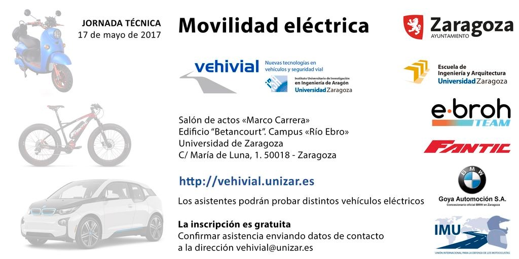 ESTAREMOS… Jornada técnica “Movilidad eléctrica” por carreteras y calles. Vehículo Eléctrico.