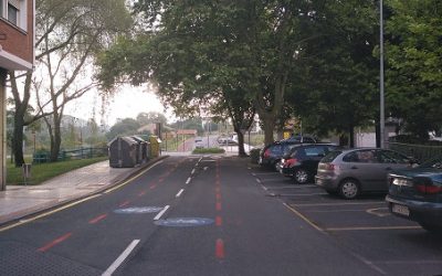 Carril bici ilegal en Leioa (Bizkaia). Denunciado