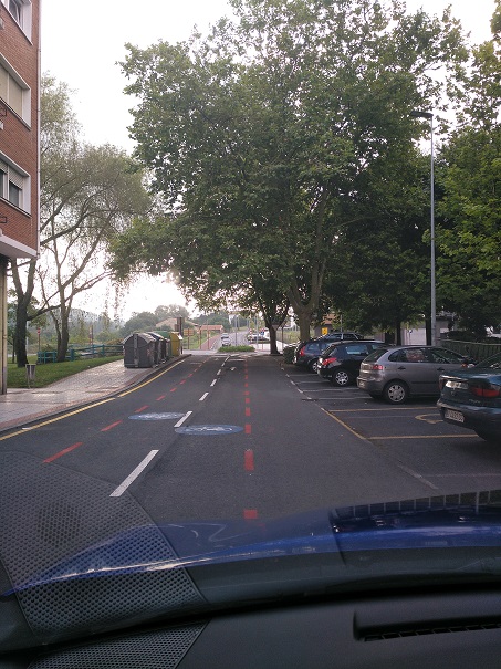 Carril bici ilegal en Leioa (Bizkaia). Denunciado