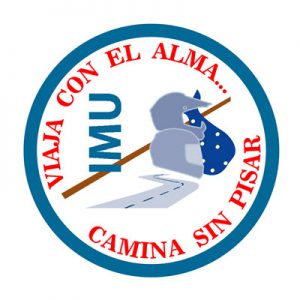 Adhesivo circular "Viaja con el alma"