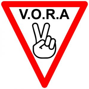 Adhesivo V.O.R.A. triangular