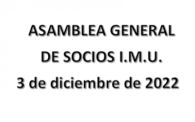 Convocatoria Asamblea General de Socios de I.M.U.