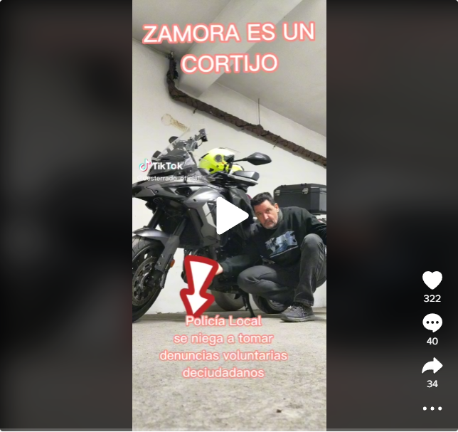 La policía local de Zamora se niega a recibir denuncias de los ciudadanos por temas de seguridad vial.