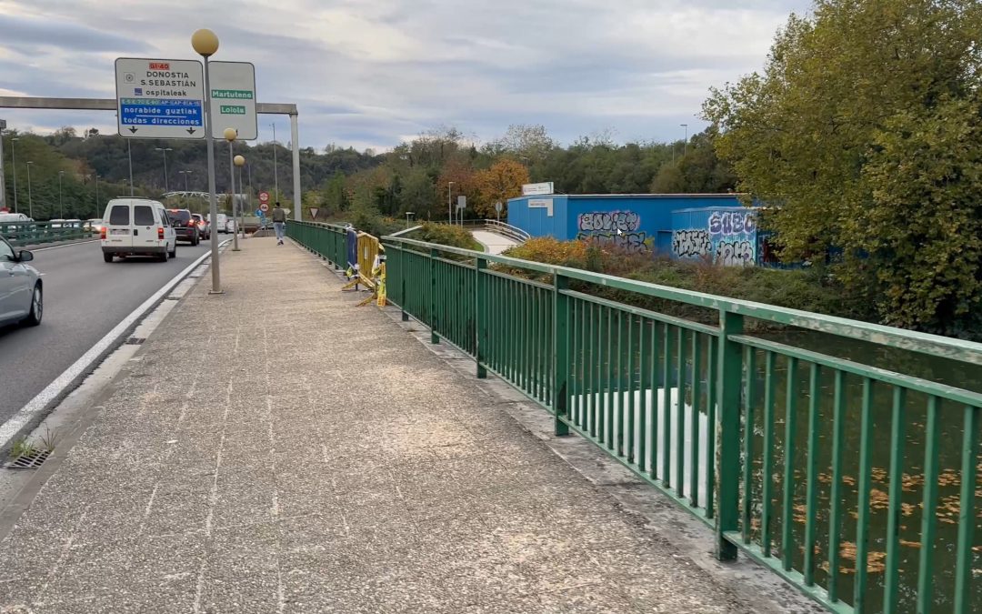 IMU denuncia ante el Consejero de Seguridad del Gobierno Vasco el puente ilegal y peligroso en la GI40 San Sebastián sobre el rio Urumea donde ya cayeron este verano tres jóvenes