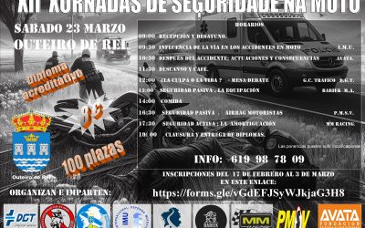XII Jornada de Seguridad vial motociclistas en Outeiro de Rei (Lugo). Sábado 23 de marzo de 2024.