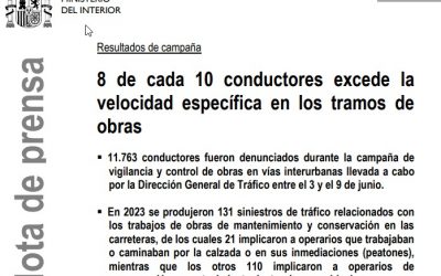 La DGT miente en su titular y fija la campaña de obras sobre los conductores y su culpabilización.