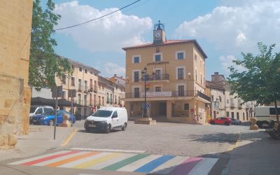 DENUNCIADO EL AYUNTAMIENTO DE SACEDON EN GUADALAJARA POR INSTALAR UN PASO PARA PEATONES ILEGAL. 26 de AGOSTO de 2024