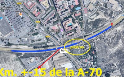 IMU SOLICITA AL MINISTRO DE INTERIOR LA INTENSIFICACIÓN DE LA VIGILANCIA DE LA A-70 EN ALICANTE Y SU ENTRONO POR AGRESIONES POR LANZAMIENTO DE PIEDRAS A VEHÍCULOS QUE CIRCULABAN POR LA MISMA.